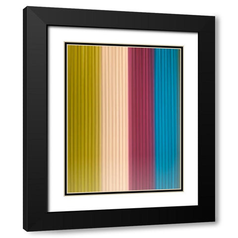 Fabric Pinstripes II Black Modern Wood Framed Art Print with Double Matting by Grayscale