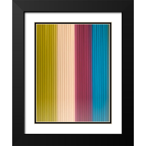 Fabric Pinstripes II Black Modern Wood Framed Art Print with Double Matting by Grayscale