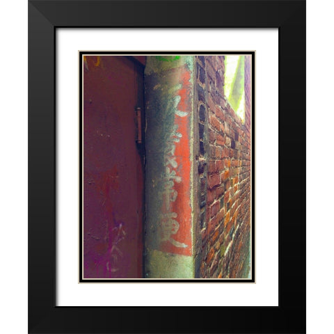 Chinatown I Black Modern Wood Framed Art Print with Double Matting by Grayscale