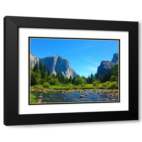 El Capitan III Black Modern Wood Framed Art Print with Double Matting by Grayscale