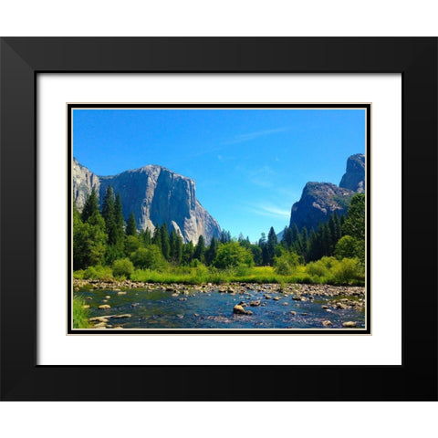 El Capitan III Black Modern Wood Framed Art Print with Double Matting by Grayscale