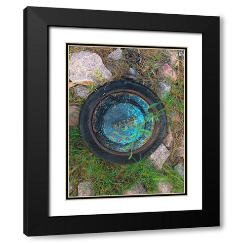 Water Cover V Black Modern Wood Framed Art Print with Double Matting by Grayscale