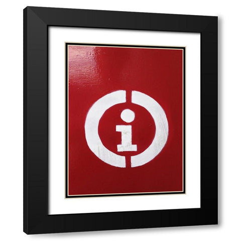 Information Black Modern Wood Framed Art Print with Double Matting by Grayscale