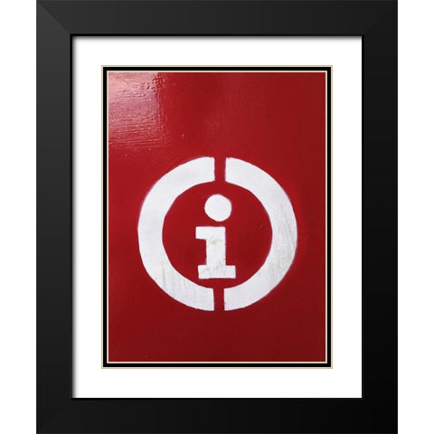 Information Black Modern Wood Framed Art Print with Double Matting by Grayscale