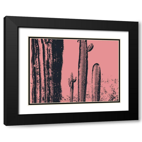 Desert Silhouette II Black Modern Wood Framed Art Print with Double Matting by Popcorn