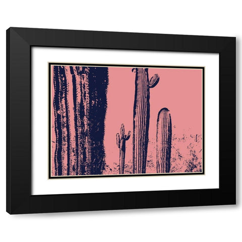 Desert Silhouette III Black Modern Wood Framed Art Print with Double Matting by Popcorn