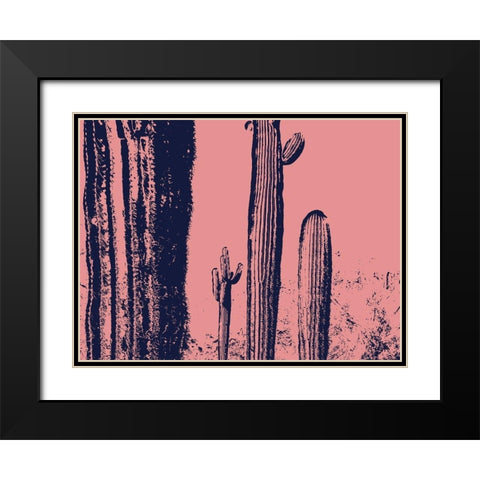 Desert Silhouette III Black Modern Wood Framed Art Print with Double Matting by Popcorn