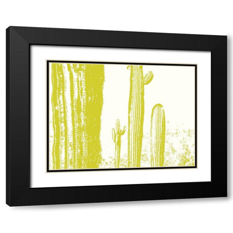 Desert Silhouette V Black Modern Wood Framed Art Print with Double Matting by Popcorn