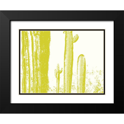 Desert Silhouette V Black Modern Wood Framed Art Print with Double Matting by Popcorn