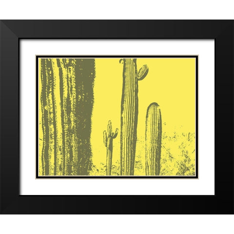 Desert Silhouette X Black Modern Wood Framed Art Print with Double Matting by Popcorn