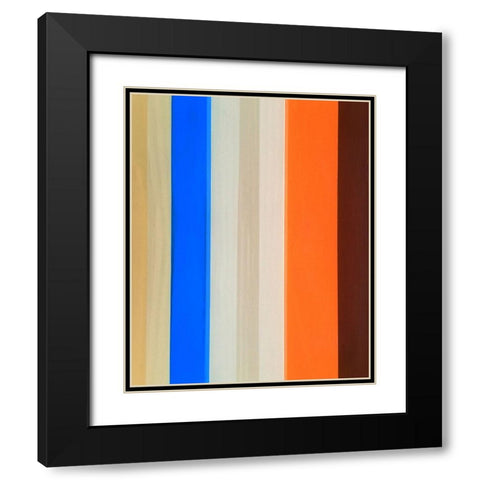 Stripes II Black Modern Wood Framed Art Print with Double Matting by Tenoever, William