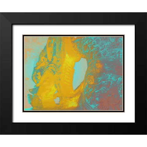 Dragon I Black Modern Wood Framed Art Print with Double Matting by Tenoever, William