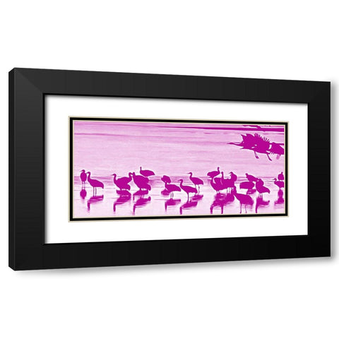 Sand Hill Cranes in Willcox 1c Black Modern Wood Framed Art Print with Double Matting by Tenoever, William