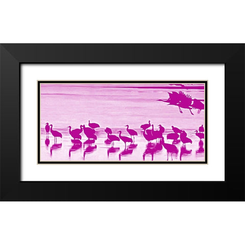 Sand Hill Cranes in Willcox 1c Black Modern Wood Framed Art Print with Double Matting by Tenoever, William