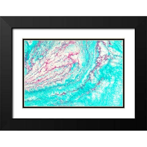 Pour 7 Black Modern Wood Framed Art Print with Double Matting by Tenoever, William