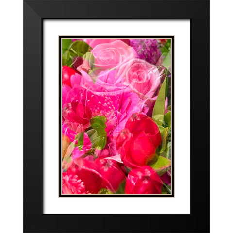 Flowers for Valentine Black Modern Wood Framed Art Print with Double Matting by Tenoever, William