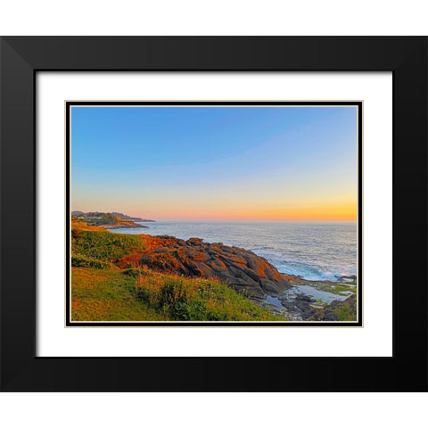 Oregon Coast near Depoe Bay 1 Black Modern Wood Framed Art Print with Double Matting by Tenoever, William