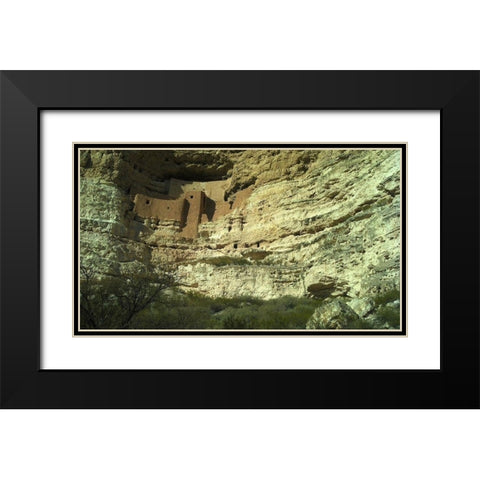 Montezumaâ€™s Castle Black Modern Wood Framed Art Print with Double Matting by Popcorn