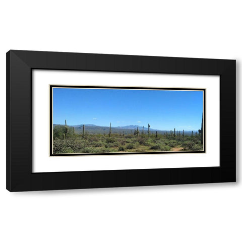 Four Peaks I: Black Top Mesa Black Modern Wood Framed Art Print with Double Matting by Popcorn
