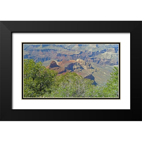 Grand Canyon 3 Black Modern Wood Framed Art Print with Double Matting by Popcorn