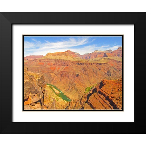 Grand Canyon 10 Black Modern Wood Framed Art Print with Double Matting by Popcorn