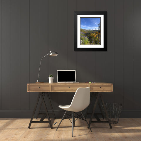 Wildflowers XXV Black Modern Wood Framed Art Print with Double Matting by Popcorn