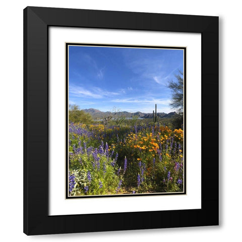 Wildflowers XXV Black Modern Wood Framed Art Print with Double Matting by Popcorn