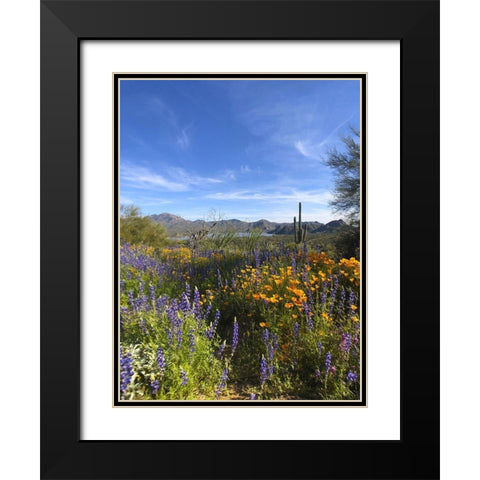 Wildflowers XXV Black Modern Wood Framed Art Print with Double Matting by Popcorn