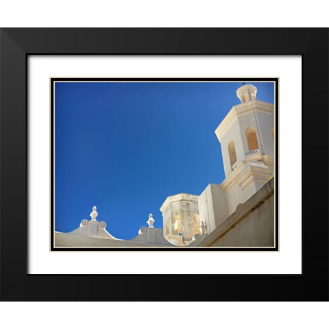 San Xavier Del Bac I Black Modern Wood Framed Art Print with Double Matting by Popcorn