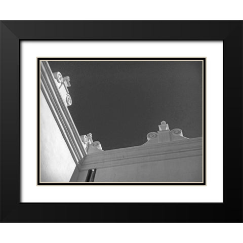 San Xavier Del Bac II BandW Black Modern Wood Framed Art Print with Double Matting by Popcorn