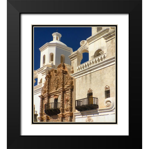 San Xavier Del Bac V Black Modern Wood Framed Art Print with Double Matting by Popcorn