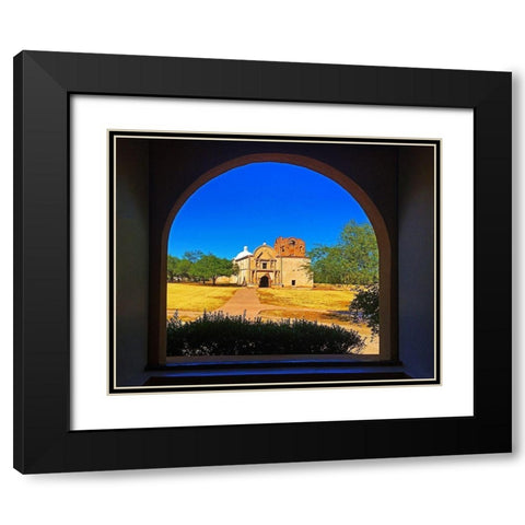 Mission Tumacacori I Black Modern Wood Framed Art Print with Double Matting by Popcorn