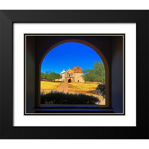 Mission Tumacacori I Black Modern Wood Framed Art Print with Double Matting by Popcorn