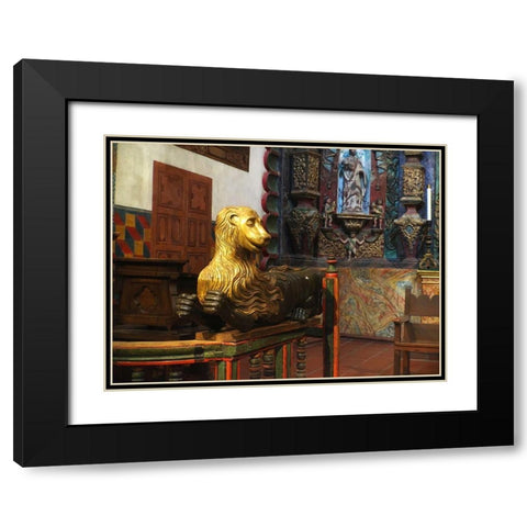 San Xavier Del Bac VI Black Modern Wood Framed Art Print with Double Matting by Popcorn