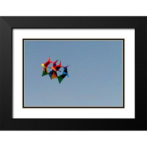 Kite I Black Modern Wood Framed Art Print with Double Matting by Popcorn