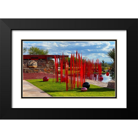 TaliesinWest/Chihuly3 Black Modern Wood Framed Art Print with Double Matting by Tenoever, William