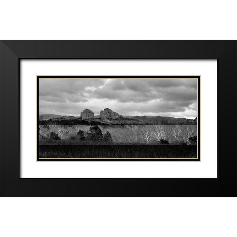 SedonaInWinter4b:BAndW Black Modern Wood Framed Art Print with Double Matting by Tenoever, William