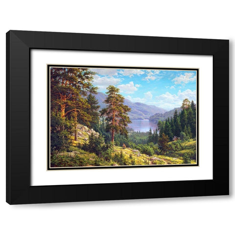 Memories of Siberia Black Modern Wood Framed Art Print with Double Matting by Basov, Sergej