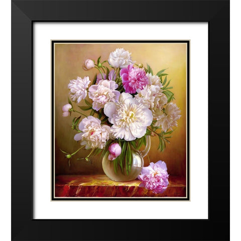 Fresh bouquet 2 Black Modern Wood Framed Art Print with Double Matting by Buzin, Igor