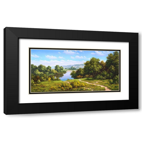Russian spaces Black Modern Wood Framed Art Print with Double Matting by Babichev, Vyacheslav