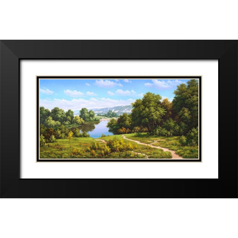 Russian spaces Black Modern Wood Framed Art Print with Double Matting by Babichev, Vyacheslav