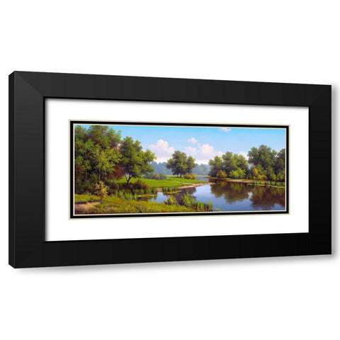 At the pond Black Modern Wood Framed Art Print with Double Matting by Babichev, Vyacheslav