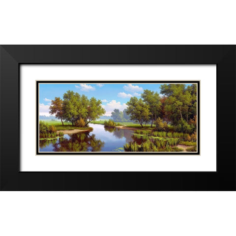 Silence  Black Modern Wood Framed Art Print with Double Matting by Babichev, Vyacheslav