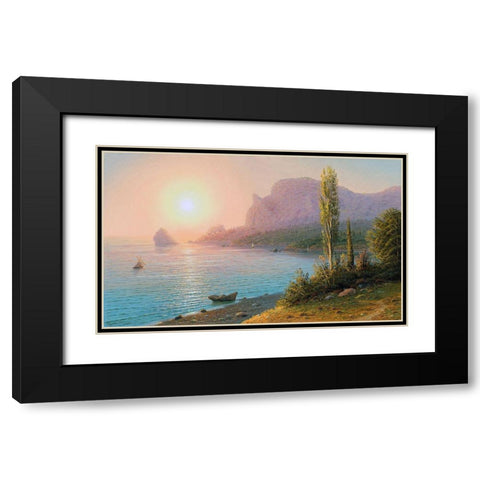 Quiet evening Black Modern Wood Framed Art Print with Double Matting by Goryachev, Alexander