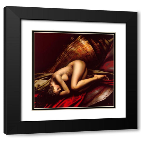 The birth of Venus Black Modern Wood Framed Art Print with Double Matting by Golovin, Konstantin