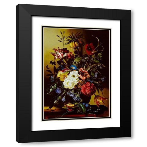 Still-life with flowers Black Modern Wood Framed Art Print with Double Matting by Golovin, Konstantin
