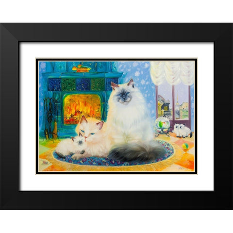 Petersburg evening Black Modern Wood Framed Art Print with Double Matting by Kotinova, Galina