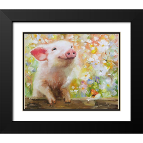 My name is Boris Black Modern Wood Framed Art Print with Double Matting by Kotinova, Galina