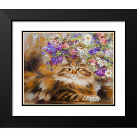 Summer day at the cottage Black Modern Wood Framed Art Print with Double Matting by Kotinova, Galina