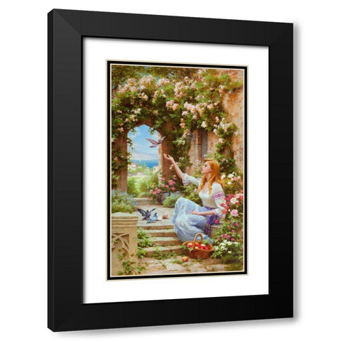 Good day Black Modern Wood Framed Art Print with Double Matting by Kovalev, Vladimir